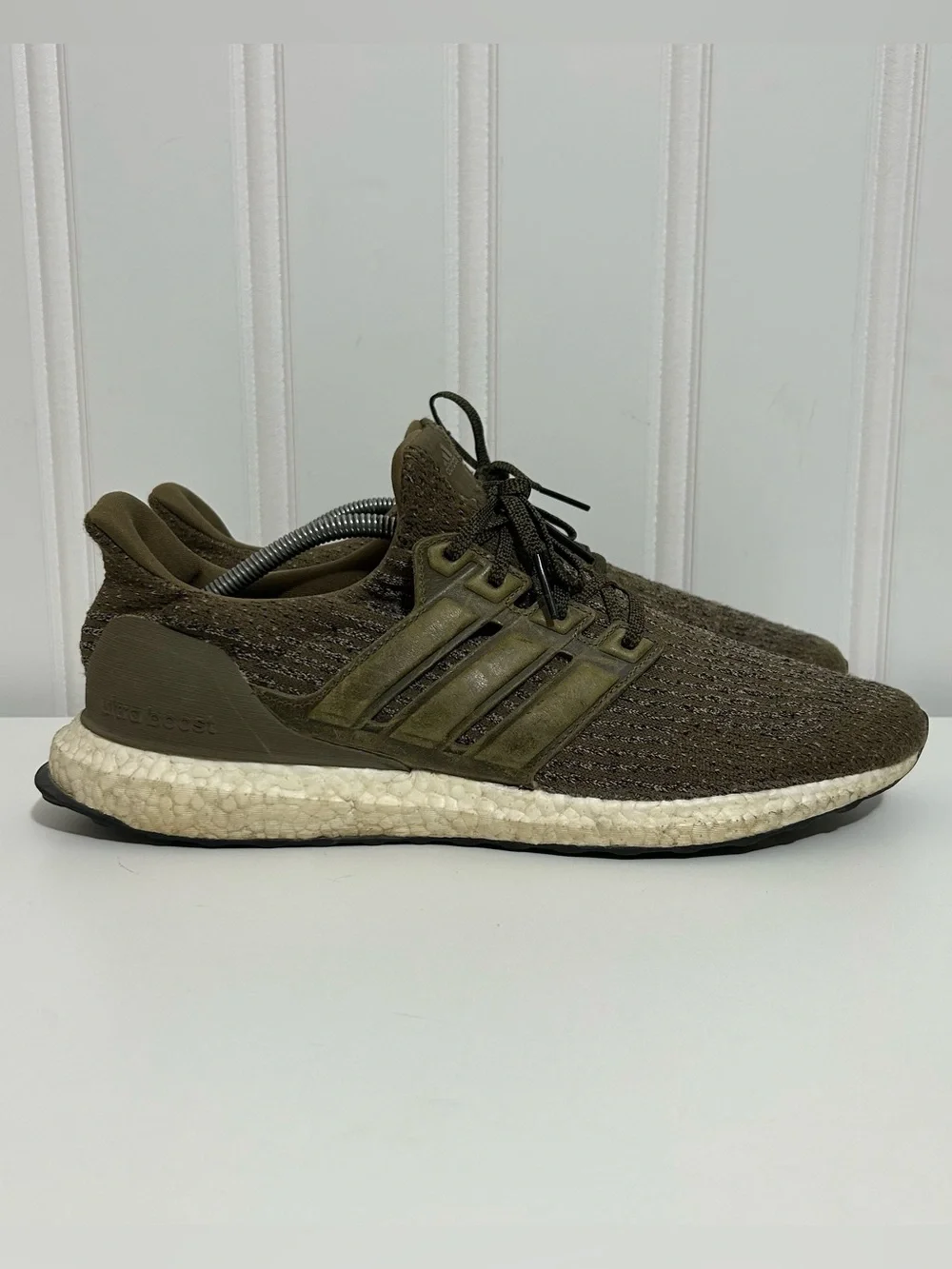 adidas Men’s UltraBoost Running Sneakers - Olive green